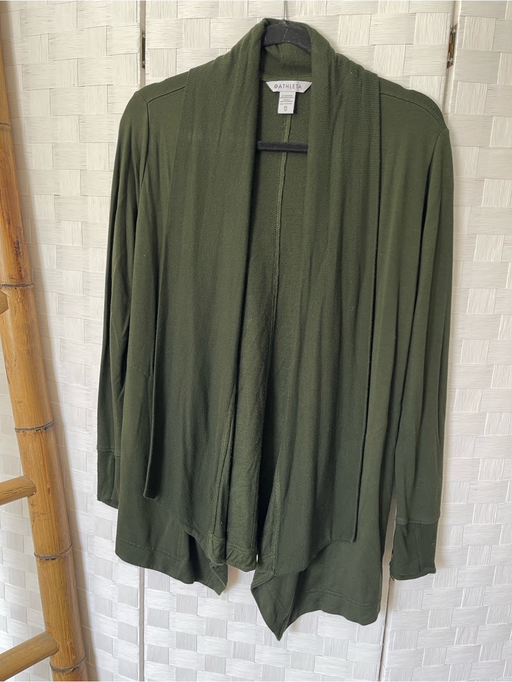 Athleta Elm Green Thumb Hole Cardigan